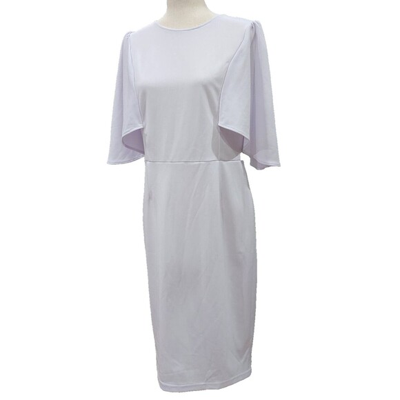 Grace Karin Womens White Scoop Neck Bodycon Pencil Dress Size L - Picture 8 of 8